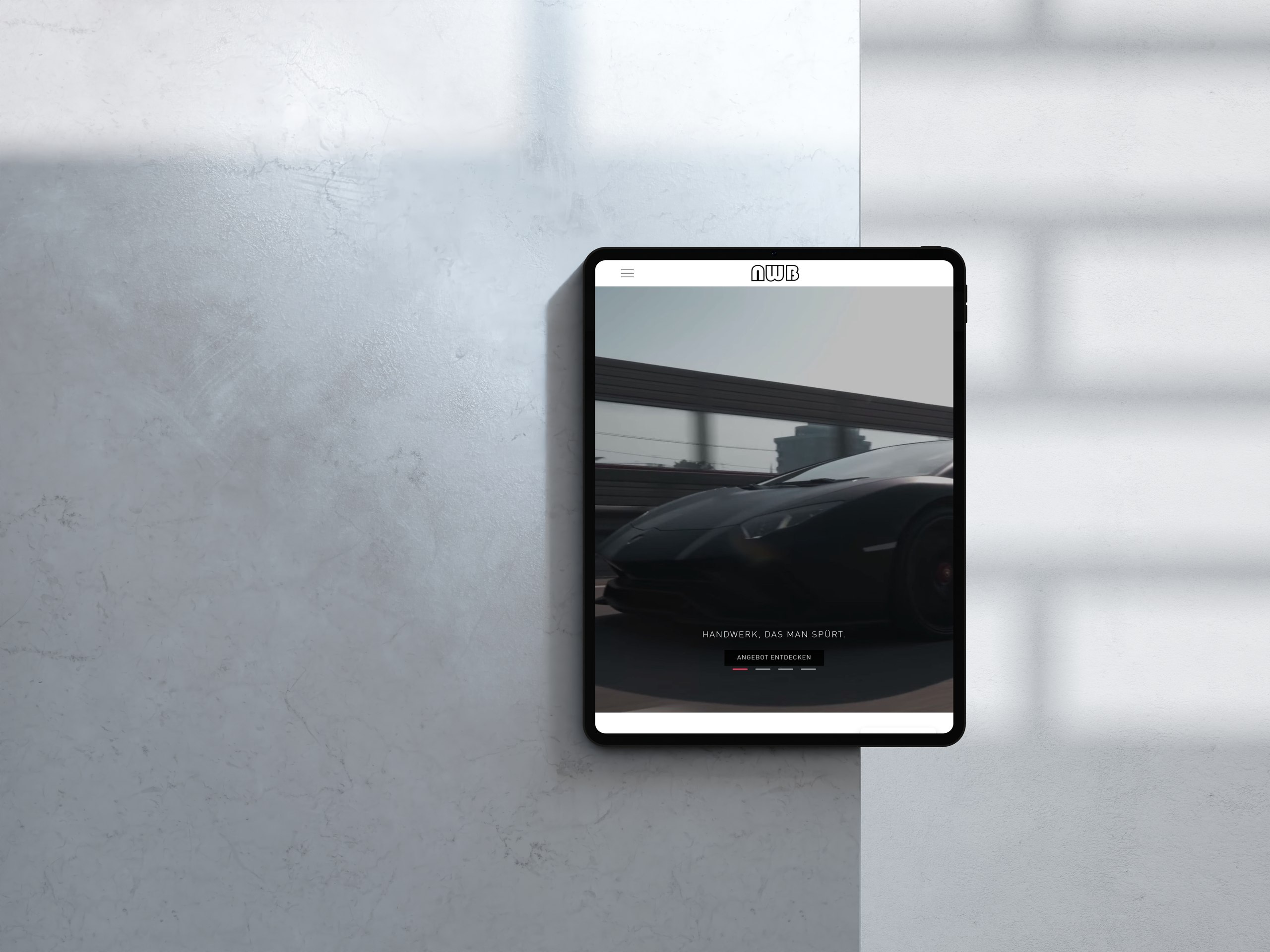 Webdesign Nw B Netzwerk Bespoke Autosattlerei auf Tablet